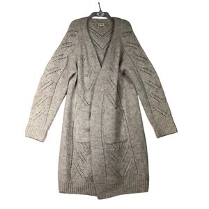 POL Cardigan Sweater Womens‎ Small Long Sleeve Knit Open Front Pockets